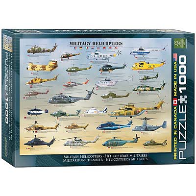 EuroGraphics Military Helicopters 1000pcs Jigsaw Puzzle 600-1000 Piece #6000-0088