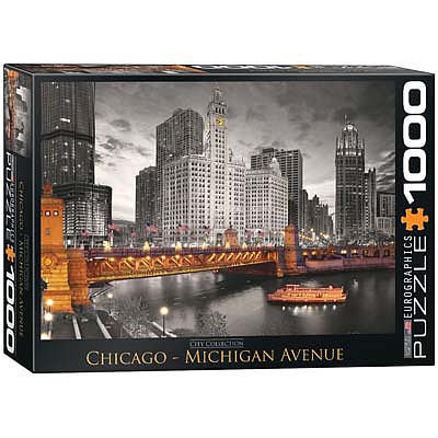 EuroGraphics Chicago Michigan Avenue 1000pcs Jigsaw Puzzle 600-1000 Piece #6000-0658