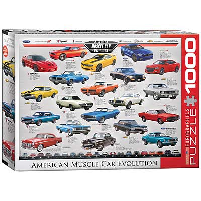 EuroGraphics American Muscle Car Evolution 1000pcs Jigsaw Puzzle 600-1000 Piece #6000-0682