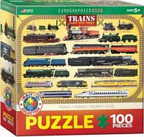 EuroGraphics Trains Collage Puzzle (100pc)