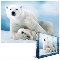 EuroGraphics Polar Bear & Cub (1000pc) Jigsaw Puzzle 600-1000 Piece #61198