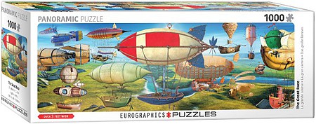 EuroGraphics The Great Race Hot Air Balloons Panoramic Puzzle (3L, 1000pc)