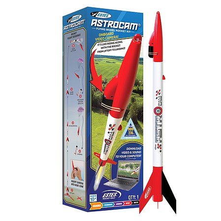 Estes Astrocam Model Rocket Kit Skill Level 1 #7308