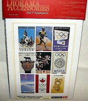 ETA 1940's-1980's Olmpic Game Posters (9) Plastic Model Military Diorama Kit 1/35 Scale #1373