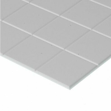 Evergreen 1/2 x 1/2 Polystyrene Sidewalk Sheet (12x24) Hobby and Model Scratch Building Supply #14518