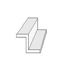 Evergreen .080 (2.0mm) x 14 Polystyrene Z-Channel (4) Model Scratch Building Plastic Strip #752