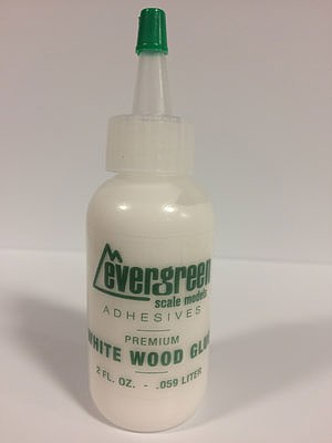 Evergreen 2oz. Premium White Wood Glue Bottle Refill pack Hobby and Model Wood Glue #815