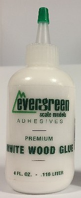 Evergreen 4oz. Premium White Wood Glue Bottle Hobby and Model Wood Glue #83