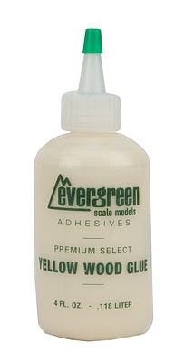 Evergreen 4oz. Premium Yellow Wood Glue Bottle refill pack Hobby and Model Wood Glue #845