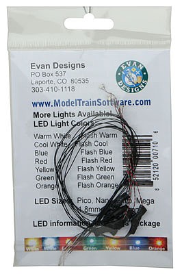 Evans Flashing Chip LED Blue w/8 20.3cm Wire Leads - 7-19V AC or DC pkg(5)