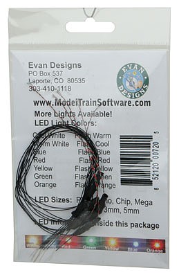 Evans Flashing Nano Chip LED Green w/8 20.3cm Wire Leads - 7-19V AC or DC pkg(5)