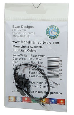 Evans Flashing Pico Chip LED Orange w/8 20.3cm Wire Leads - 7-19V AC or DC pkg(5)