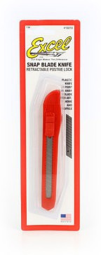 Excel Light Duty K10 Plastic Snap-Blade Knife Hobby and Plastic Model Cutting Tool #16010