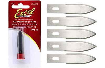 Excel #23 Curved Double Edge Blade Hobby and Plastic Model Cutting Blades #20023