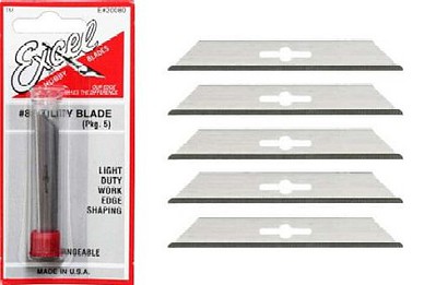 Excel Straight Edge Utility Blade Hobby and Plastic Model Knife Blade #20080