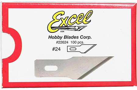 Excel #24 Deburring Knife Blades Hobby and Plastic Model Cutting Blades #22624