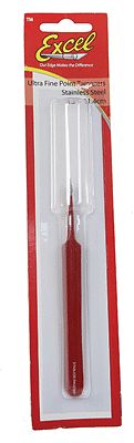 Excel Straight Fine Point Tweezers 4.75 (Red) Hobby and Plastic Model Hand Tool #30427