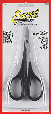 Excel Soft Grip 5.5 Curved Lexan Scissors Hobby and Model Scissors #55533