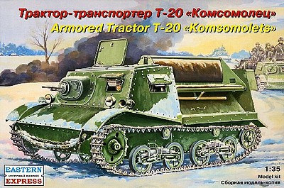 Eastern-Express T20 Russian Armored Artillery Tractor Plastic Model Tank Kit 1/35 Scale #35004