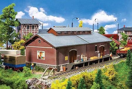 Faller Freight Shed Kit HO Scale Model Railroad Building #120097