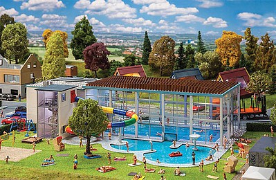 Faller Indoor Swim Pool with Slide HO Scale Model Railroad Building Kit #130150