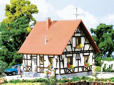 Faller Half-Timbered House HO Scale Model Railroad Building #130222