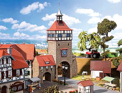 Faller City Wall Gate with Gate House Kit HO Scale Model Railroad Building #130406