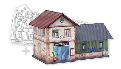 Faller Train Station Cardstock Kit HO Scale Model Building #150110
