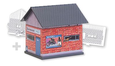 Faller Workshop Paintable Fold & Snap Cardstock Kit HO Scale Model Railroad Building #150130