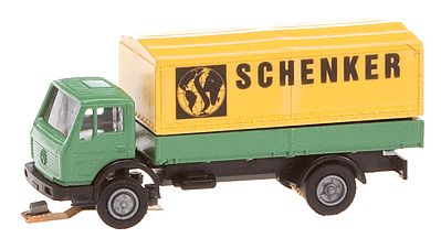 Faller Mercedes-Benz SK Operating Delivery Truck Schenker N Scale Model Railroad Accessory #162051