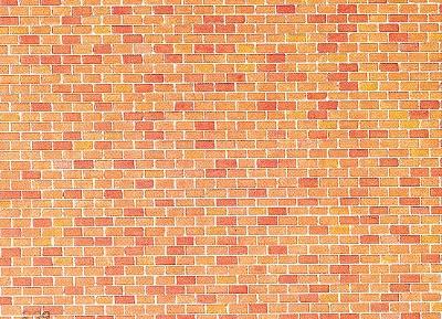 Faller (bulk of 10) Red Brick Embossed Panel Building Material HO Scale Model Railroad Supply #170608