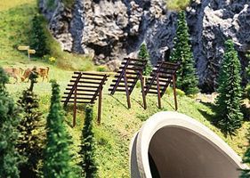 Faller Avalanche Barrier/Snow Fence Kit (10) HO Scale Model Railroad Accessory #180436