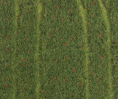 Faller Grain Field w/Poppies Model Railroad Grass Earth #180458