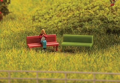 Faller Wood Benches (4) HO Scale Model Accessory #180919