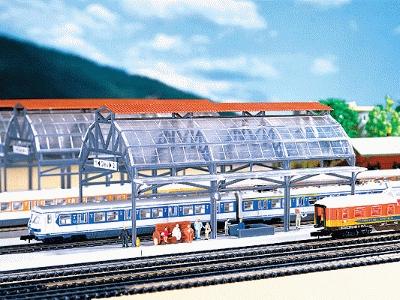 Faller Glass Train Shed N Scale Model Railroad Building #222128