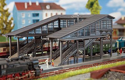 Faller Radolfzell Platform Pedestrian Bridge Kit N Scale Model Railroad Bridge #222153
