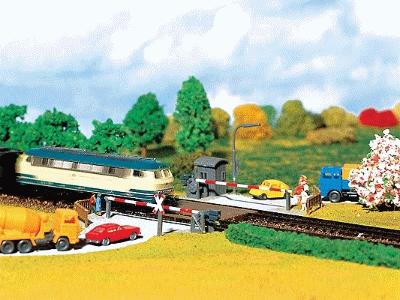 Faller Grade Crossing with Guardhouse N Scale Model Railroad Building Accessory #222173