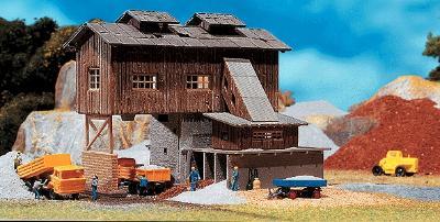 Faller Old Stone Crushing Plant Painted/Weathered N Scale Model Railroad Building #222197