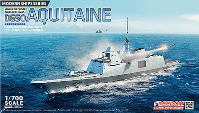 Freedom D650 Aquitaine Fremm Multi-Purpose Frigate Plastic Model Ship Kit 1/700 Scale #83001