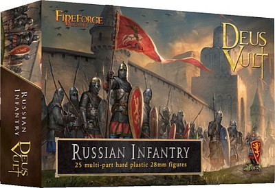 Fireforge 28mm Deus Vult Medieval Russian Infantry (25) Plastic Model Fantasy Figure Kit #g10