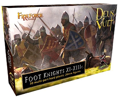 Fireforge 28mm Deus Vult Foot Knights XI-XIIIc (30) Plastic Model Fantasy Figure Kit #g15
