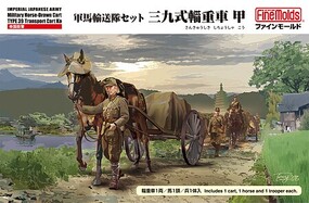 Fine-Molds-Models 1/35 Fine Molds Imperial Japanese Army Military Horse Transport Set Type 39 Transport Wagon Ko