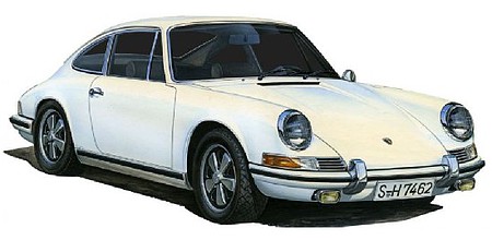 Fujimi 1969 Porsche 911S Coupe Plastic Model Car Vehicle Kit 1/24 Scale #12668