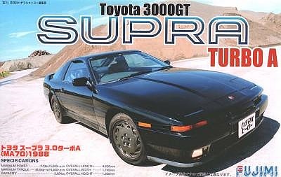 Fujimi Toyota Supra 3000 GT Turbo A Sports Car Plastic Model Car Kit 1/24 Scale #3862