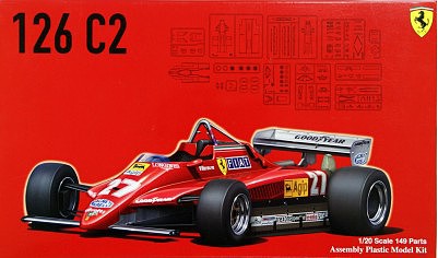 Fujimi 1982 Ferrari 126C2 F1 GP Race Car Plastic Model Car Vehicle Kit 1/20 Scale #9194