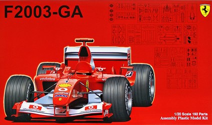 Fujimi Ferrari F2003GA Japan/Italy/Monaco/Spain GP Race Plastic Model Car Vehicle Kit 1/20 #9209