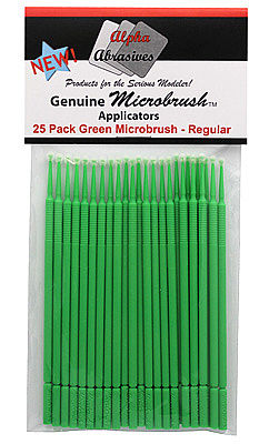 Flex-I-File Regular Green Microbrush 25 pack Hobby and Model Hand Tool Supply #1302