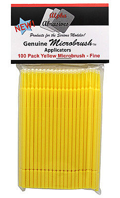 Flex-I-File Fine Yellow Microbrush 100 pack Hobby and Model Hand Tool Supply #1351