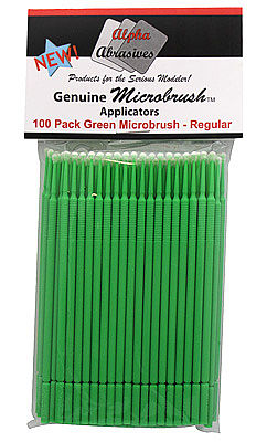 Flex-I-File Regular Green Microbrush 100 pack Hobby and Model Hand Tool Supply #1352