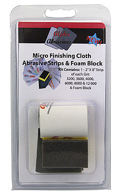 Flex-I-File Micro Finishing Abrasive Cloth Kit with Block Hobby and Model Sanding Hand Tool #3000